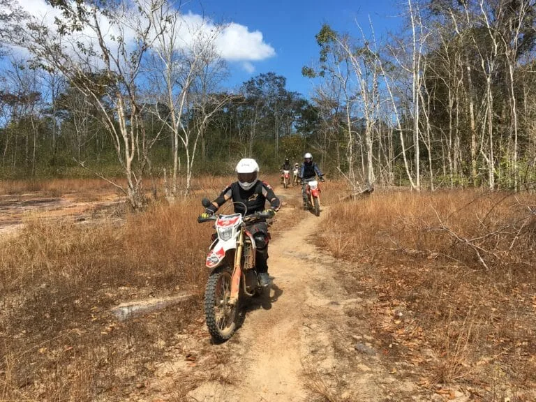 Forest tracks near Sepon while on a Ho Chi Minh Trail motorcycle tour in Laos