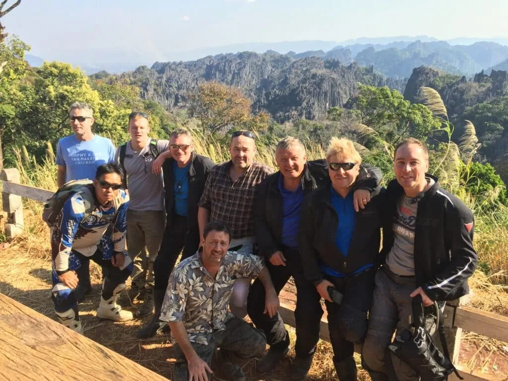 An Explore Indochina Ho Chi Minh Trail Laos group photo near Lak Sao